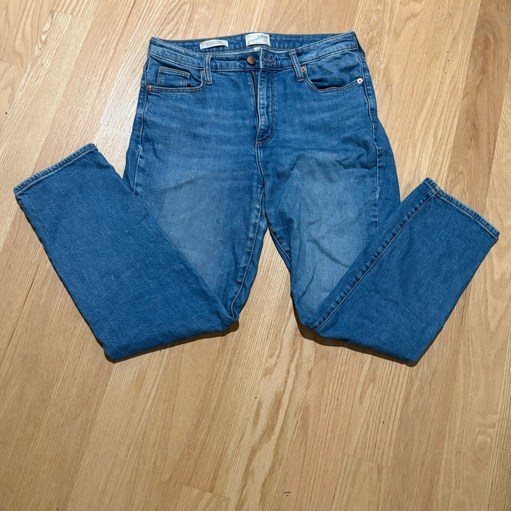 High Waisted Straight Leg Jeans